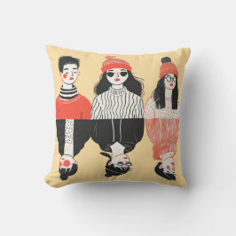 Almofada Simples desenho moderno de pessoas legal