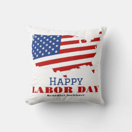 Almofada Simples Dia do Trabalho Elegante com bandeira dos 