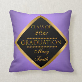 Almofada Simples e Moderno Personalizar Roxo Dourado