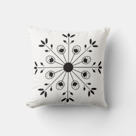 Almofada Simples Natal em Floco de Neve Moderno Elegante
