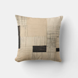 Almofada Simples preto e bege Japandi