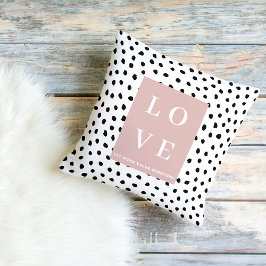 Almofada Simples, preto e rosa |Deixar que o nosso valor se