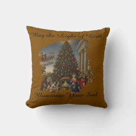Almofada Simplex Knit Nativity Christmas Throw Pillow