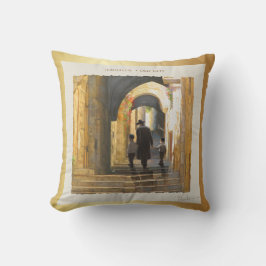 Almofada Simta Jerusalem Antiga cidade Israel: Pintura a ól