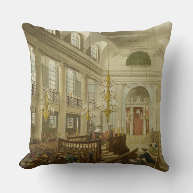 Almofada Sinagoga, duques Lugar, Houndsditch, de Ackerman (Frente)