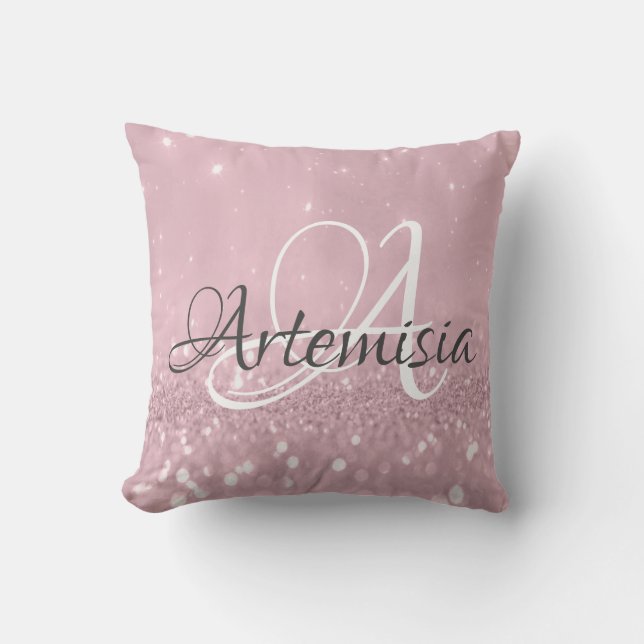 Almofada Sinais de Nome Rosa Rosa Rosa Rosa Rosa Esfarelada (Frente)