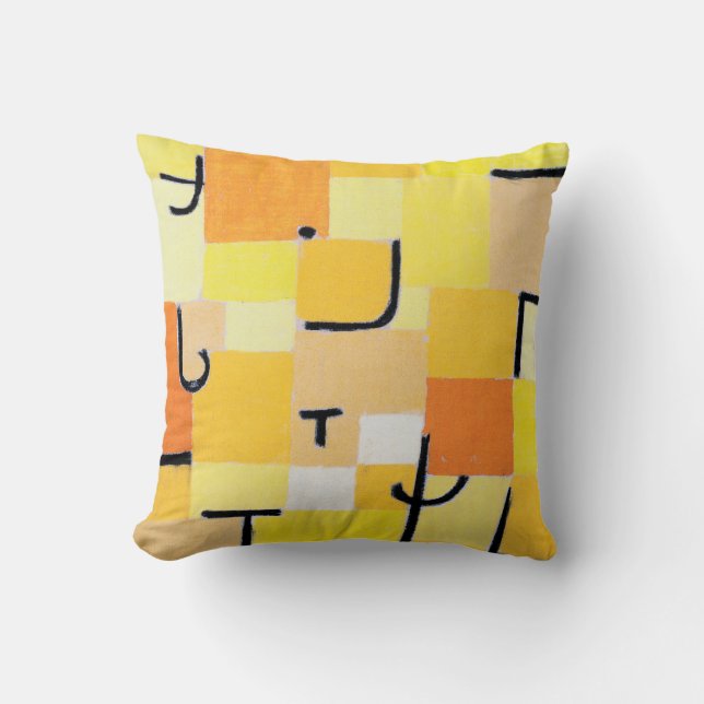Almofada Sinais em amarelo, Paul Klee (Frente)