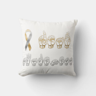 Almofada Sinal americano ASL - Conhecimento surdo