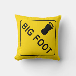 Almofada Sinal de aviso do Pé Grande