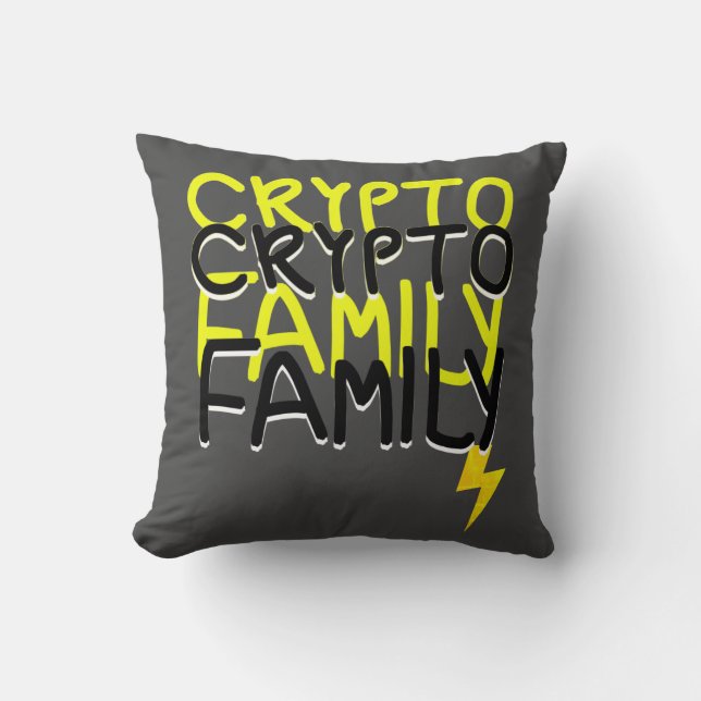 Almofada Sinal de Energia da Família Funky Crypto (Frente)