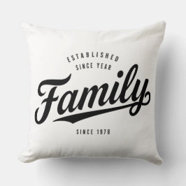 Almofada Sinal de Nome da Família de Data Estabelecida Clás