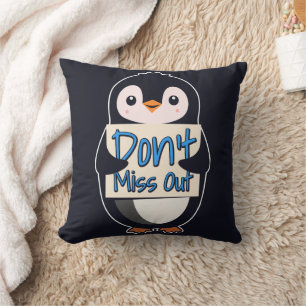 Almofada Sinal de Pinguim Não Perca
