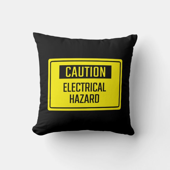 Almofada Sinal de risco elétrico de precaução (Frente)