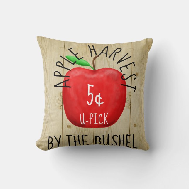 Almofada Sinal de Vintage da Colheita Apple (Frente)