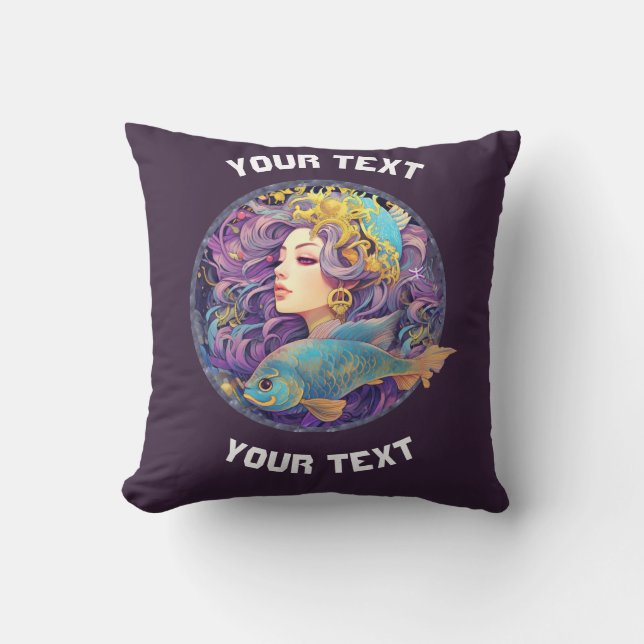 ALMOFADA SINAL ZODIAC DE PEIXES PERSONALIZADOS (Frente)