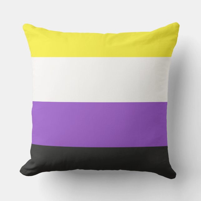 Almofada Sinalizador do Orgulho Não Binário (Frente)