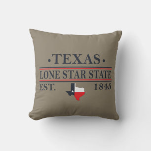 Almofada Sinalizador do Texas mapeia o estado de estrela so