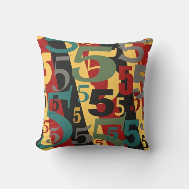 Almofada Sinfonia # 5 quintos ou Fiftieth aniversários (Frente)