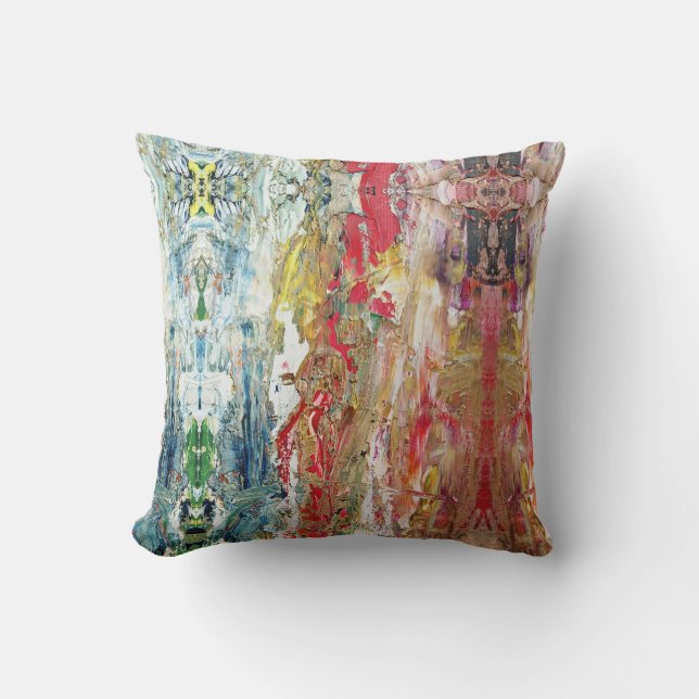 Almofada Sinfonia do caos - Paleta de Artista Abstrato Real (Frente)