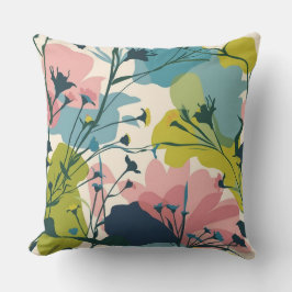 Almofada "Sinfonia Floral: um padrão vetorial cinematográfi