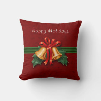 Almofada Sinos de Natal e Holly Red