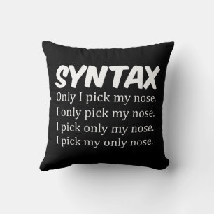 Almofada Sintaxe Engraçado Nose Picting