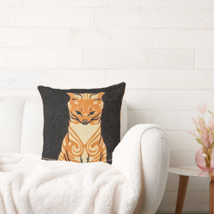 Almofada Sitting Ginger Cat por Julie de Graag