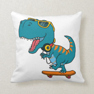 Almofada skateboard de dinossauro