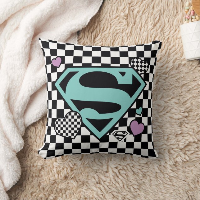Almofada Skater Girl Supergirl Hearts-Shield (Cobertor)