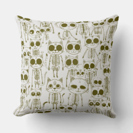 Almofada Skeleton Cat Fish Skeleton Leggings Ósseas