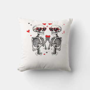 Almofada Skeleton Heart Mãos Para Tendência