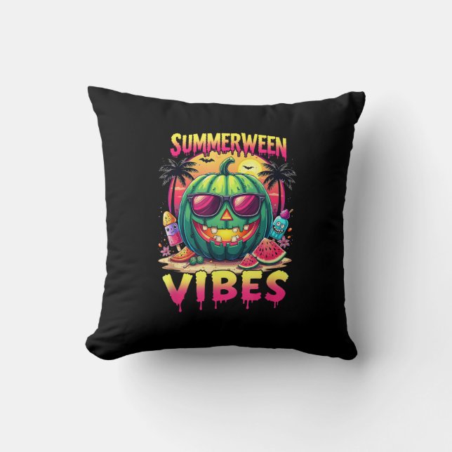 Almofada Skeleton Summer Summerentre Vibes Watermelon Jack- (Frente)