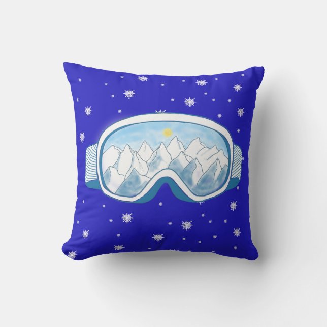 Almofada Ski Goggles Snowflake Dance (Frente)