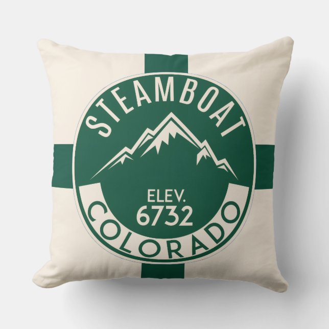 Almofada Ski Steamboat Throw Pillow (Frente)