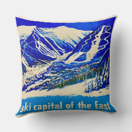 Almofada Ski Stowe Vermont Vintage Poster