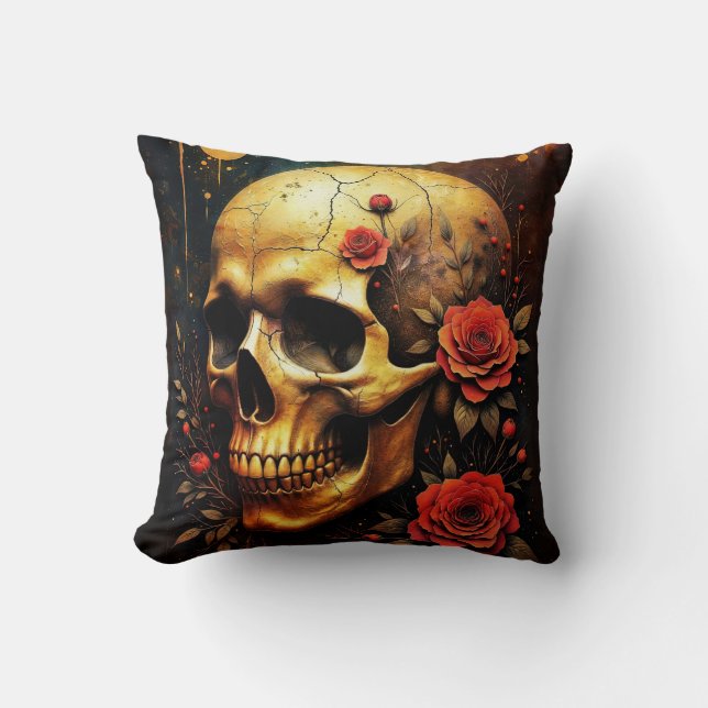 Almofada Skull and Roses (Frente)