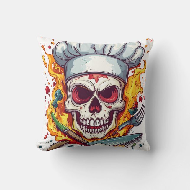 Almofada Skull Chef Kitchen Master (Frente)