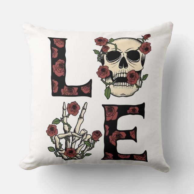 Almofada Skull & Roses (Frente)
