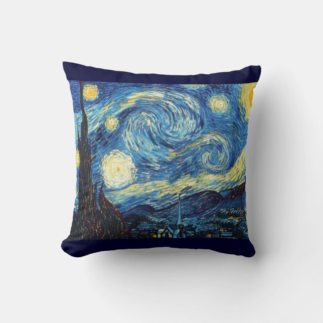 Almofada Sky Nature Blue Nature Gogh Star Starry Night (Frente)