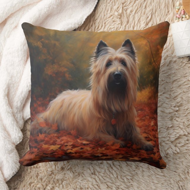 Almofada Skye Terrier no outono deixa cair inspiração (Cobertor)