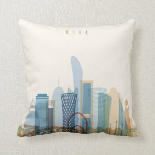 Almofada Skyline da cidade de Doha, Qatar