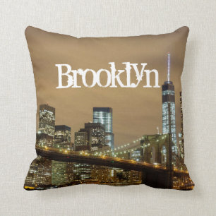 Almofada Skyline da ponte de Brooklyn
