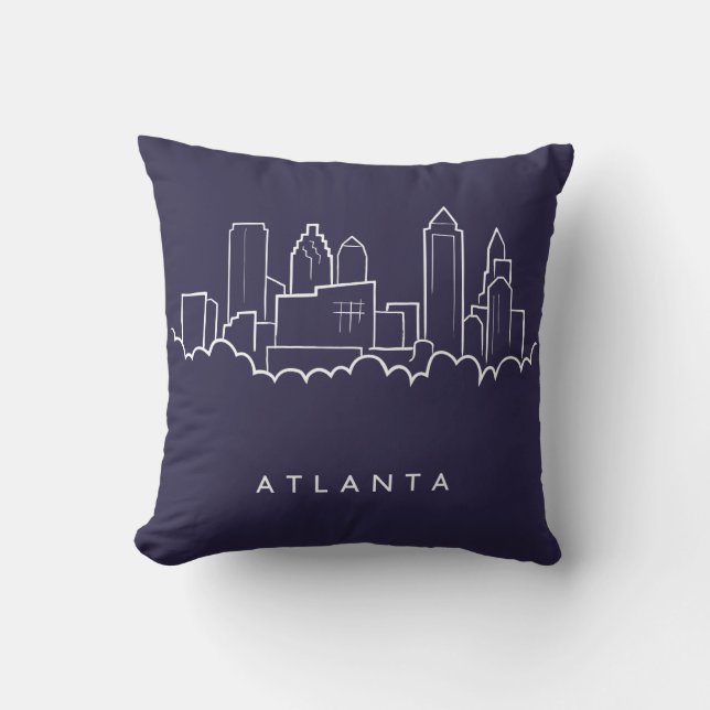 Almofada Skyline de Atlanta (Frente)