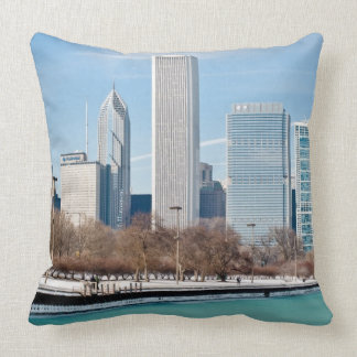 Almofada Skyline de Chicago através do Lago Michigan