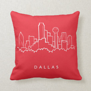 Almofada Skyline de Dallas Texas