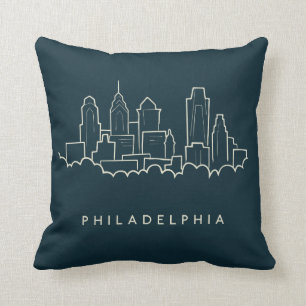 Almofada Skyline de Philadelphfia Pensilvânia