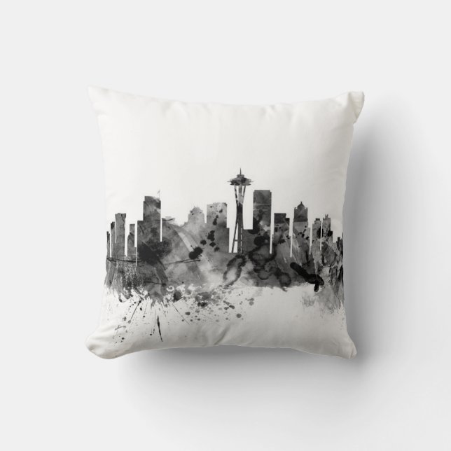 Almofada Skyline de Seattle Washington (Frente)