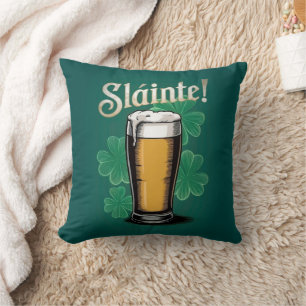 Almofada Slàinte! Pint de Cerveja no Dia de São Patrício em