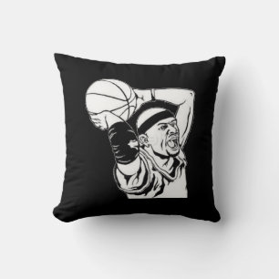 Almofada Slam Dunk - Travesseiro preto e branco