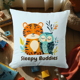 Almofada Sleepy Buddies Tiger & Owl | Amigos de Animais Coz